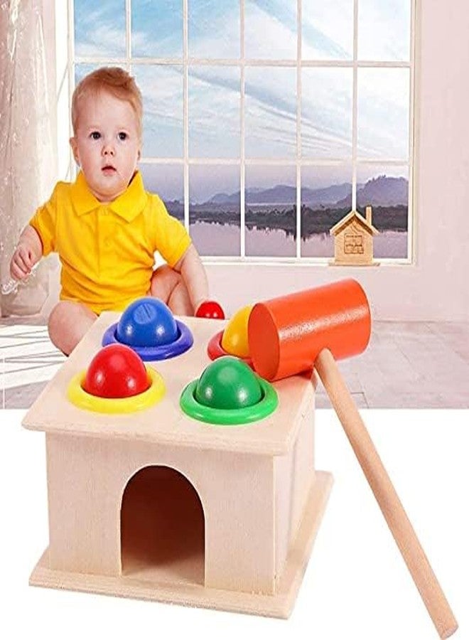 Shopfleet Educational Kit Toy for Kids Wooden Hammer Ball Knock Pounding Bench with Box Case Toy Set for Kids 2+ Ys (Pack of 1) - Image 3